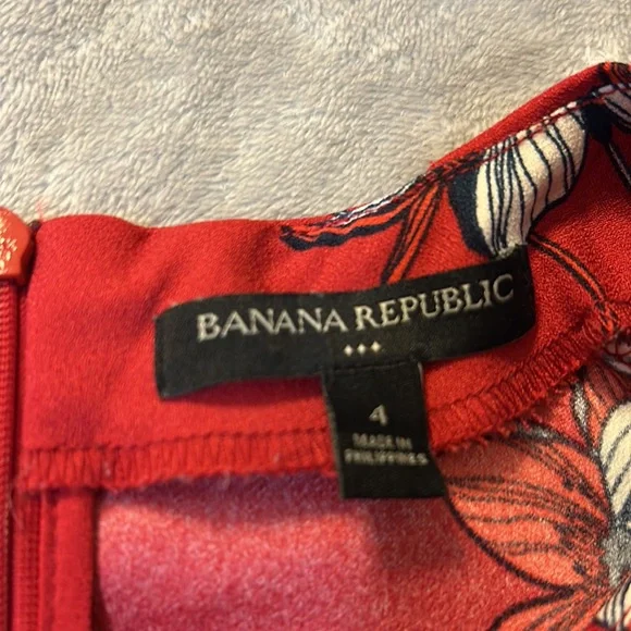 Banana republic red floral dress - Picture 4 of 6